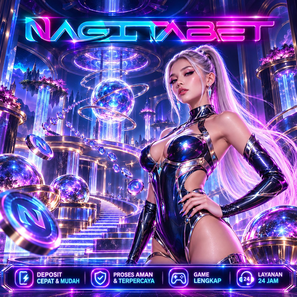 Banner NAGITABET BARU, ilustrasi hiburan game digital